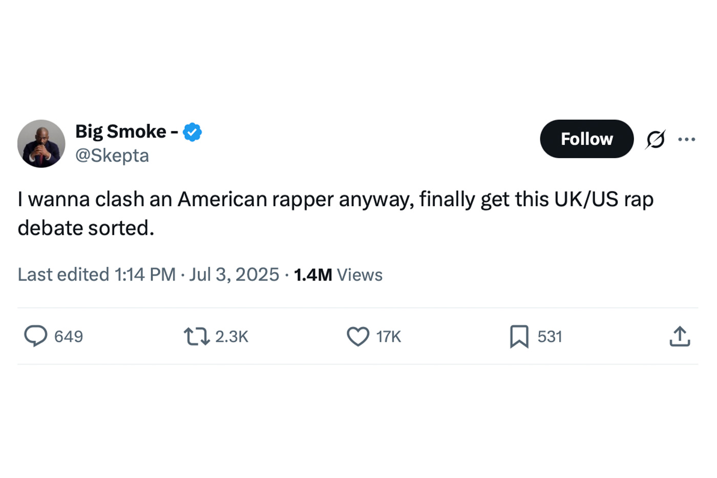  U.S. vs U.K. Rappers